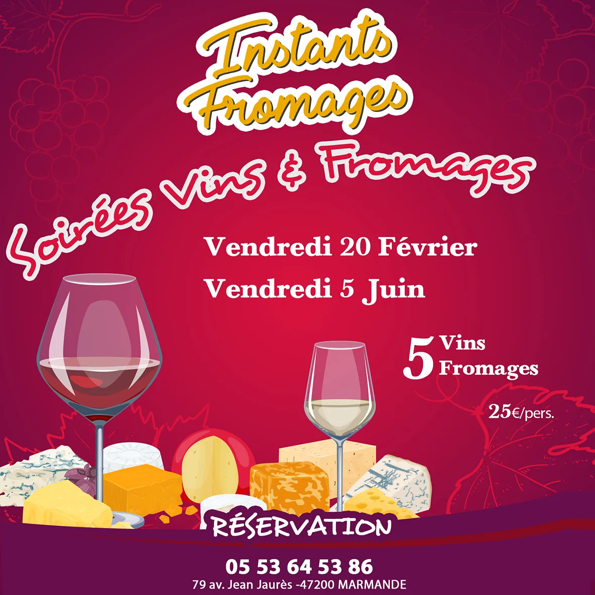 soiree vins et fromage fromagerie instants fromage marmande